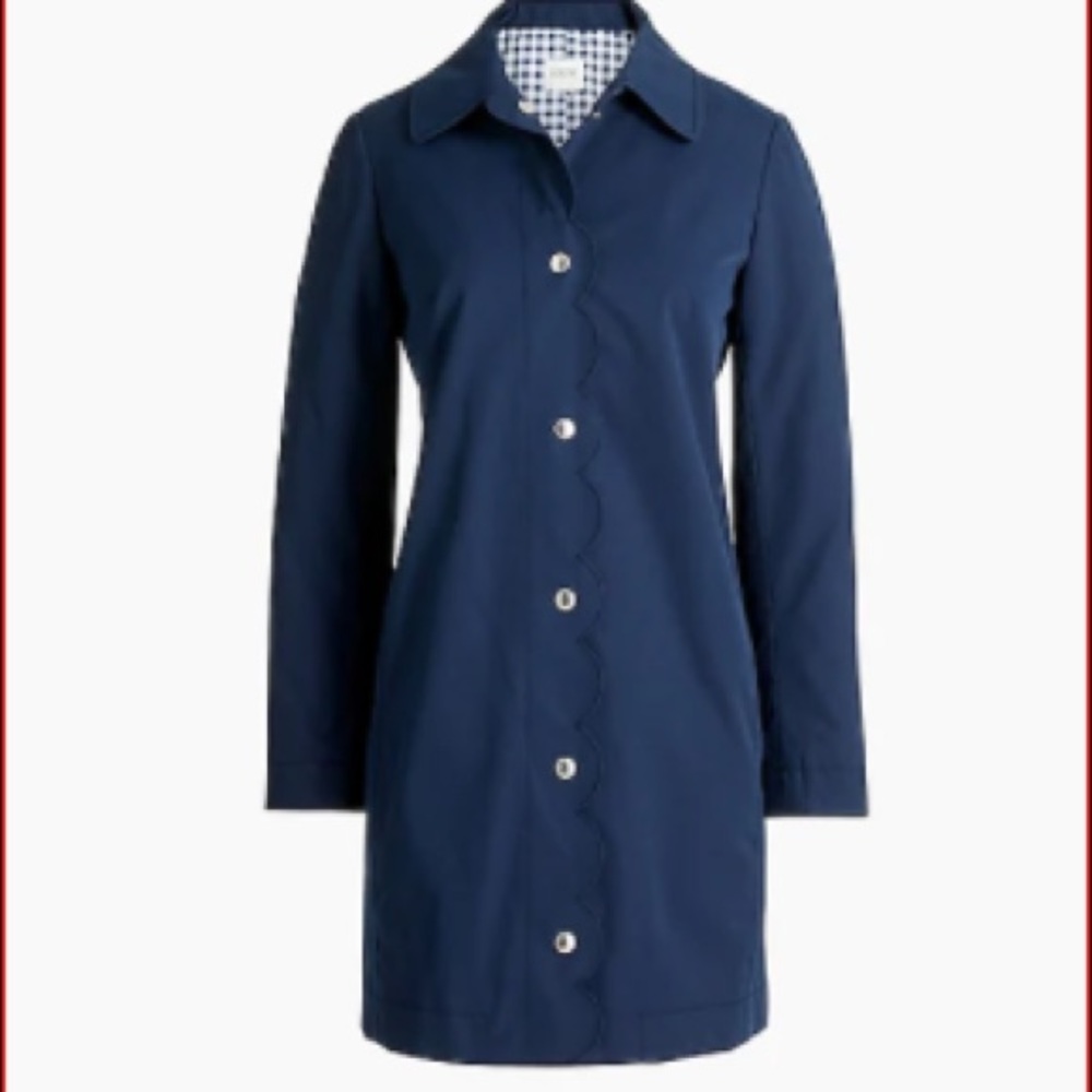 NWT J. Crew Scalloped Mac Coat Size 2